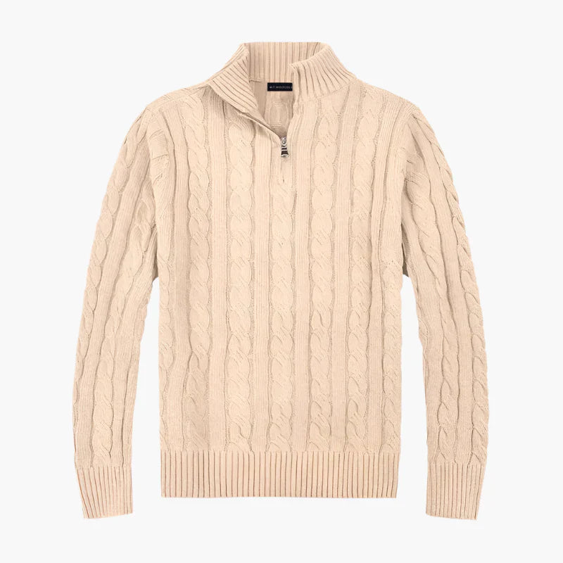 Pull en maille torsadée élégant, look décontracté