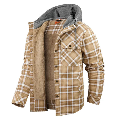 Robe-chemise à carreaux chaud hiver