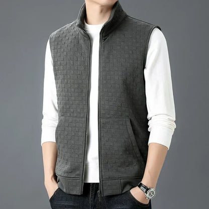 Gilet Homme Sans Manches Moderne Fermeture Éclair