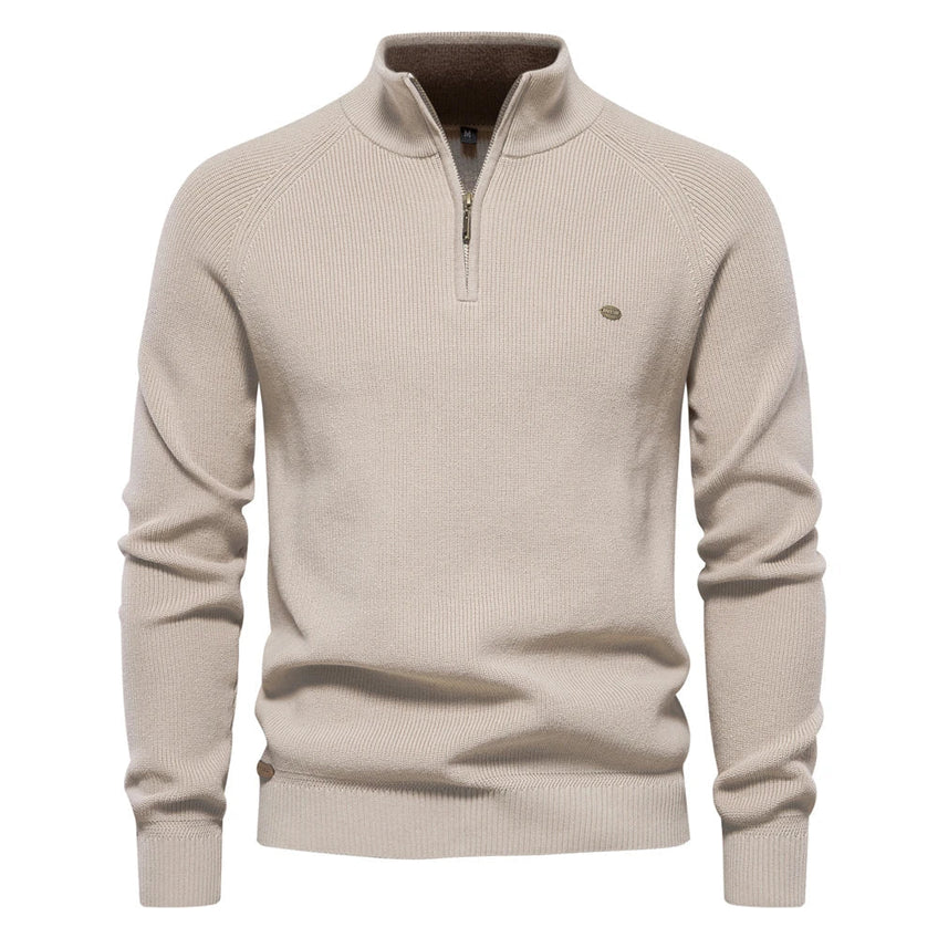 Pull Homme Tricot Moderne Fermeture Éclair