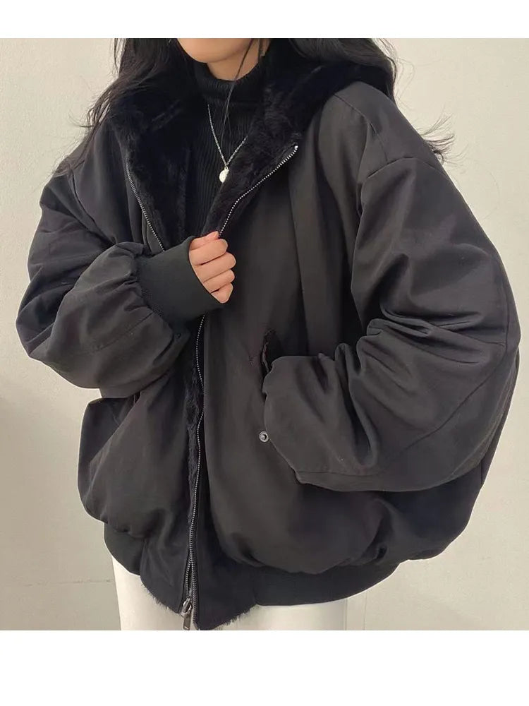 Veste d'hiver pour femme à manches longues et chaude