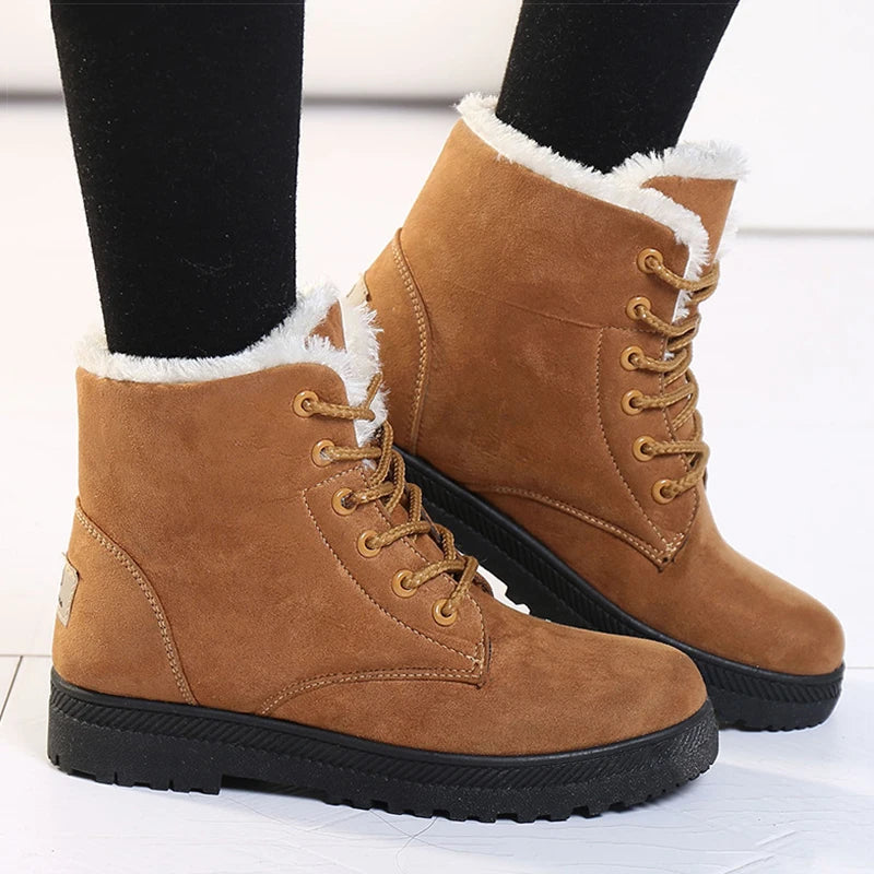 Bottes élégantes pour femmes, chaudes pour l'hiver
