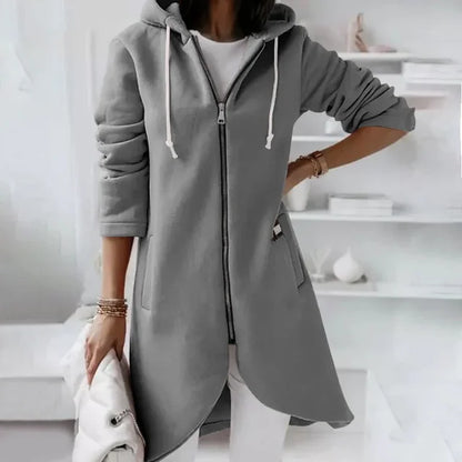 Cardigan élégant à capuche pour femme