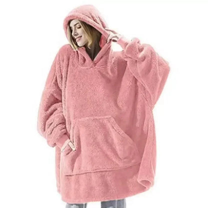 Grand sweat à capuche en flanelle pour hommes et femmes