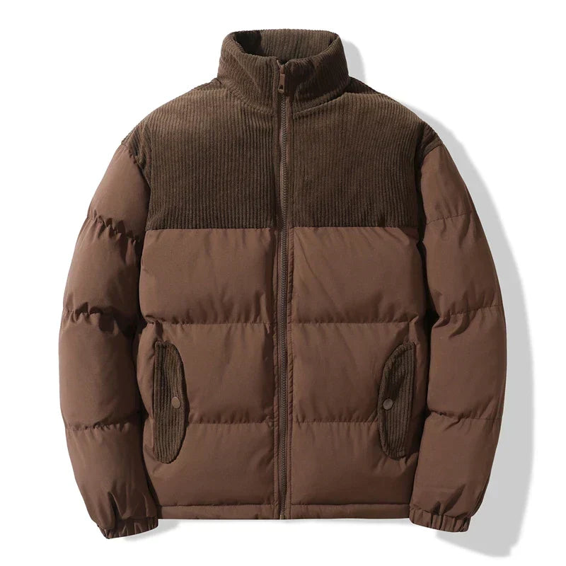 Veste unisexe matelassée style velours côtelé
