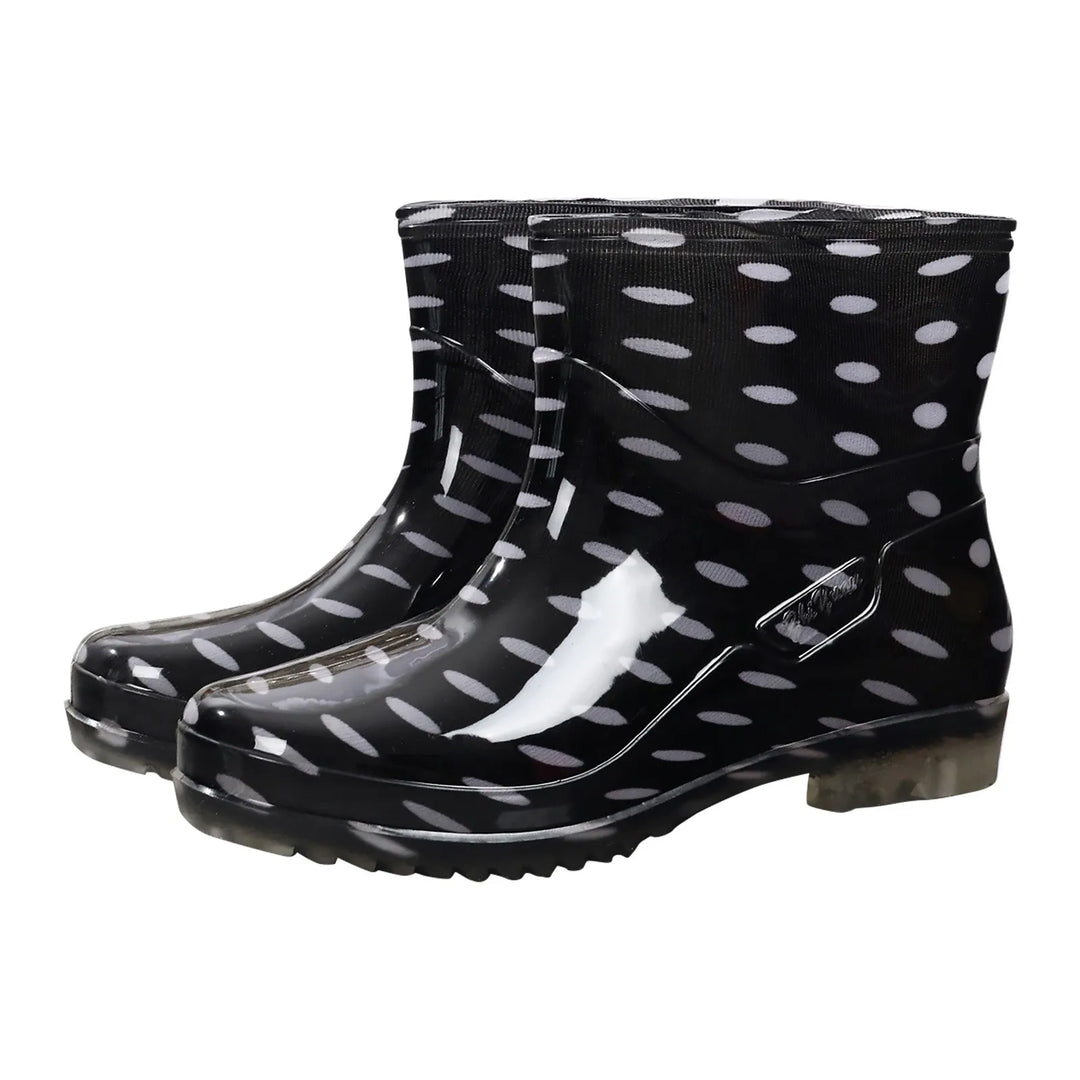 Bottes en caoutchouc imperméables mi-hautes imprimées antidérapantes