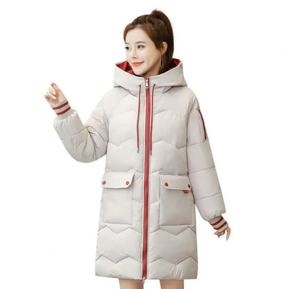 Longue Veste Femme Doublée Chaude Hiver