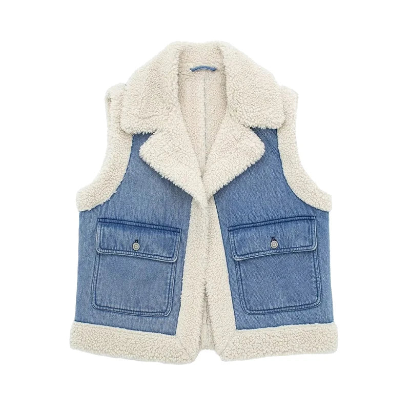 Veste d'hiver tendance style jean décontracté