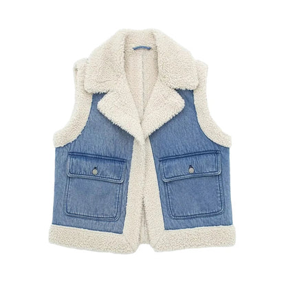 Veste d'hiver tendance style jean décontracté