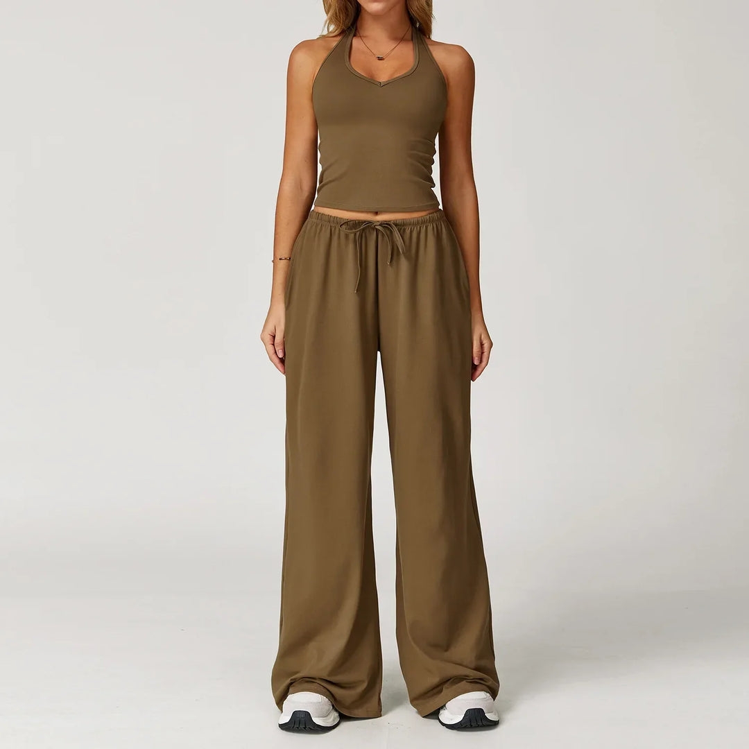 Ensemble détente femme crop top confort