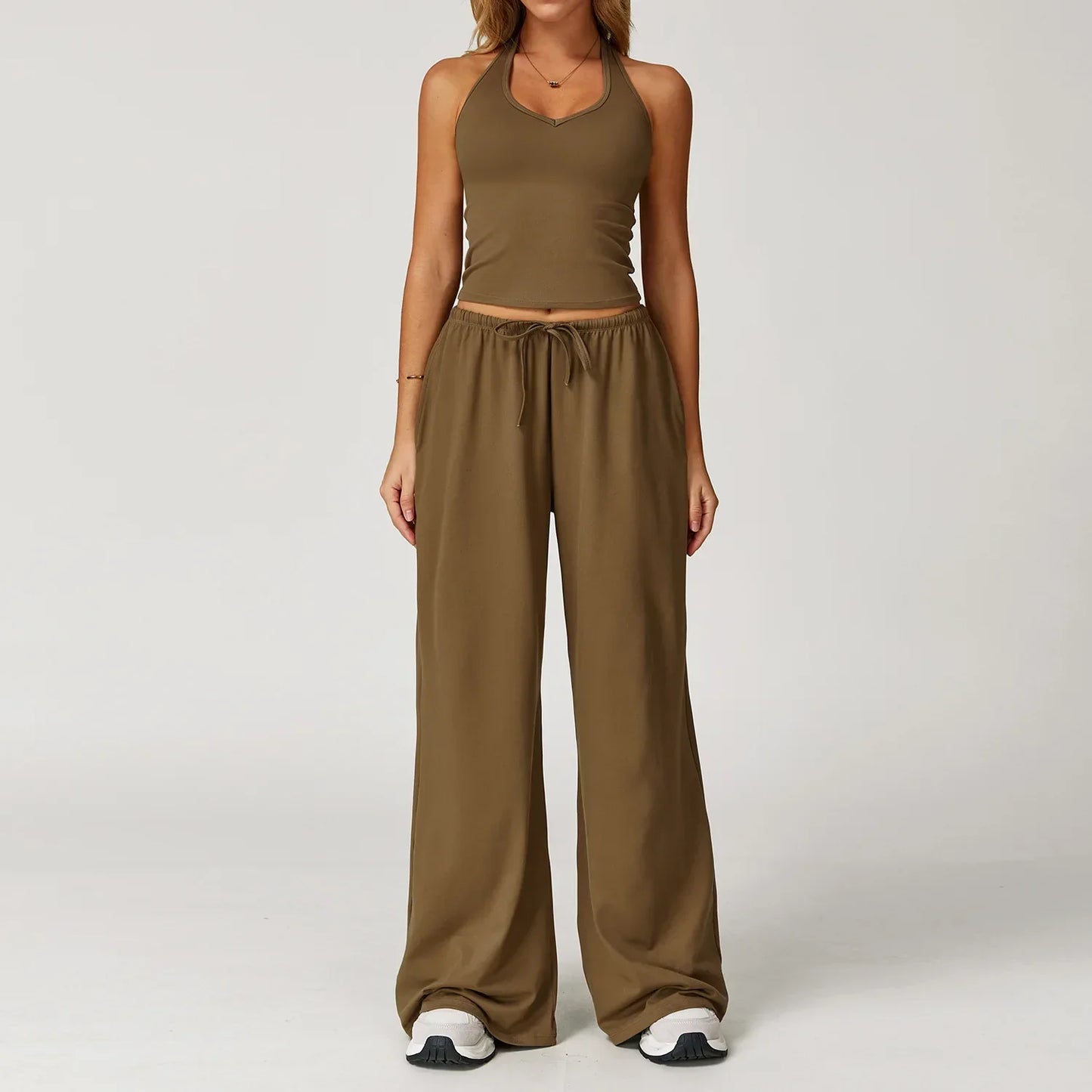 Ensemble détente femme crop top confort