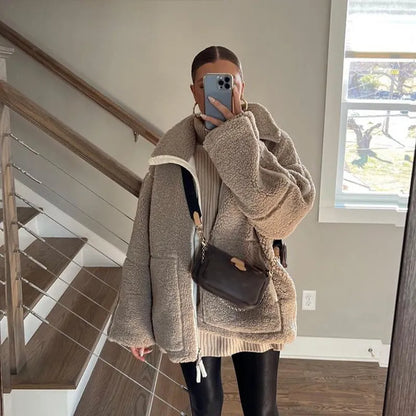 Veste rétro col montant femme