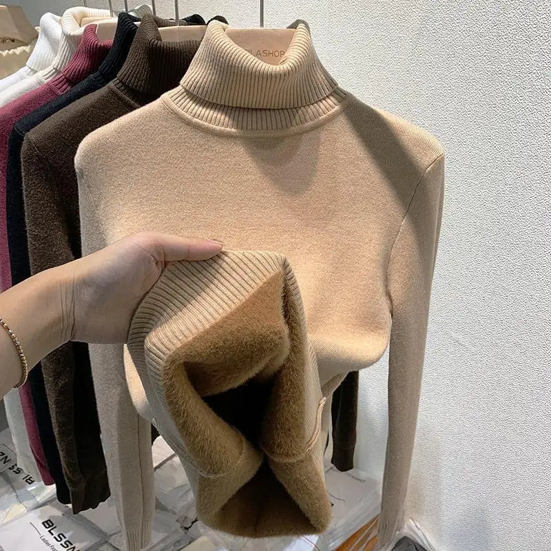 Col roulé Femme Chaud Élégant Hiver