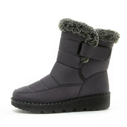 Bottes de neige imperméables femme chaudes fourrées