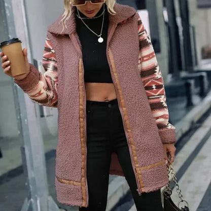 Manteau de fourrure de luxe chaud et élégant