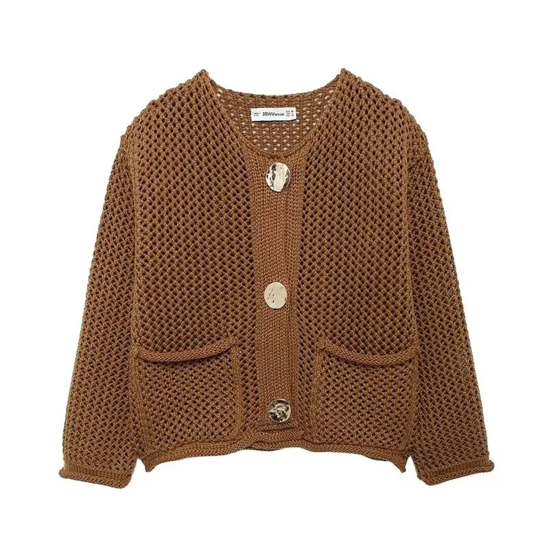 Cardigan léger avec poches avant en maille