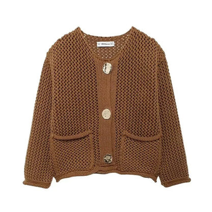 Cardigan léger avec poches avant en maille