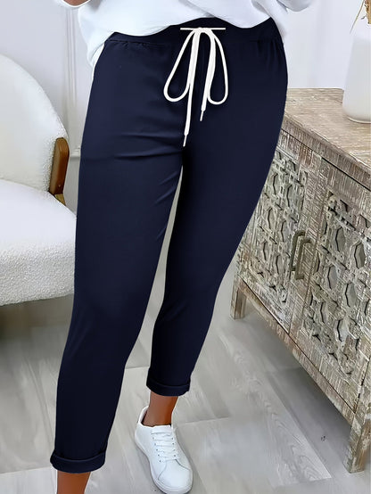 Pantalon femme confortable à taille élastique