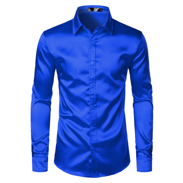 Chemise élégante homme satin infroissable
