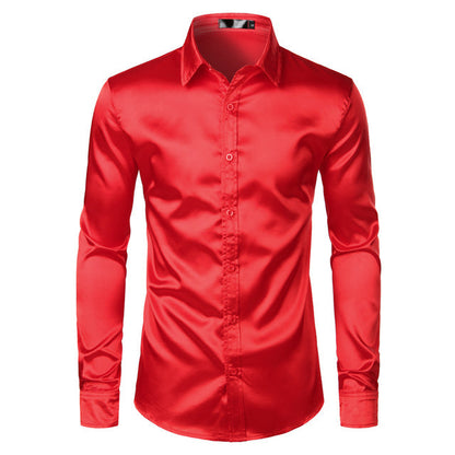 Chemise élégante homme satin infroissable
