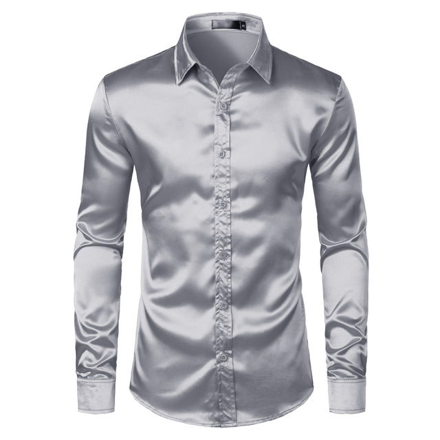 Chemise élégante homme satin infroissable