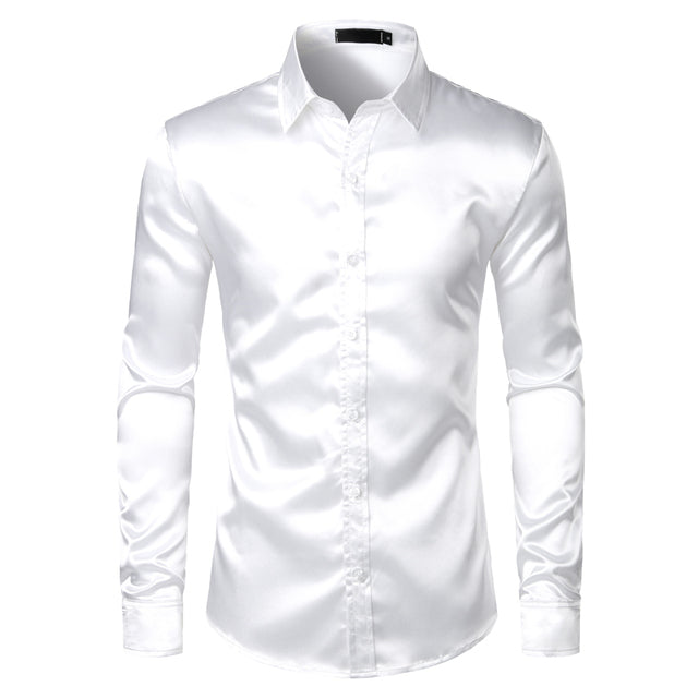 Chemise élégante homme satin infroissable