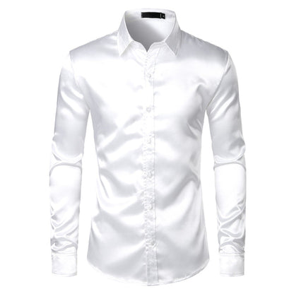 Chemise élégante homme satin infroissable
