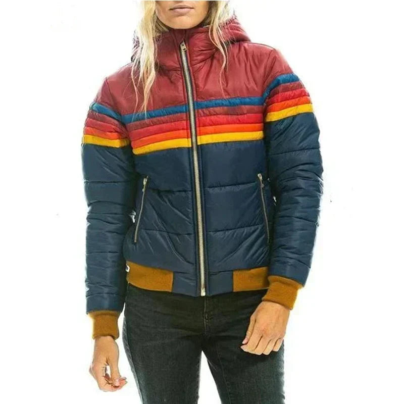 Doudoune matelassée rétro pour femme