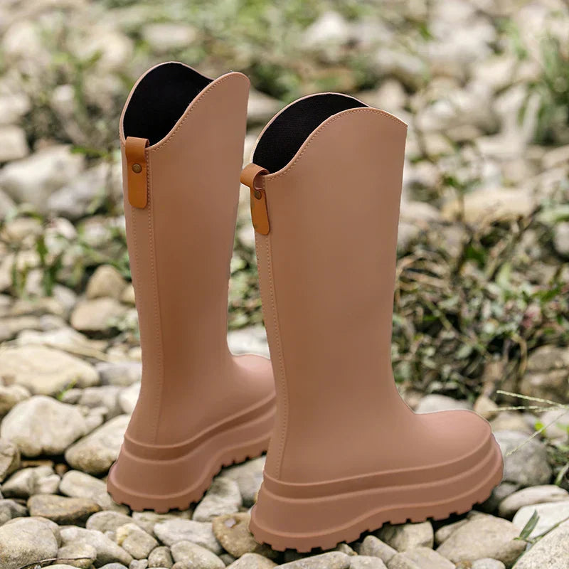 Bottes de pluie femme hautes imperméables confortables