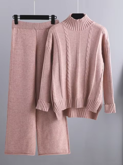 Ensemble robe et gilet en maille tendance pour femme