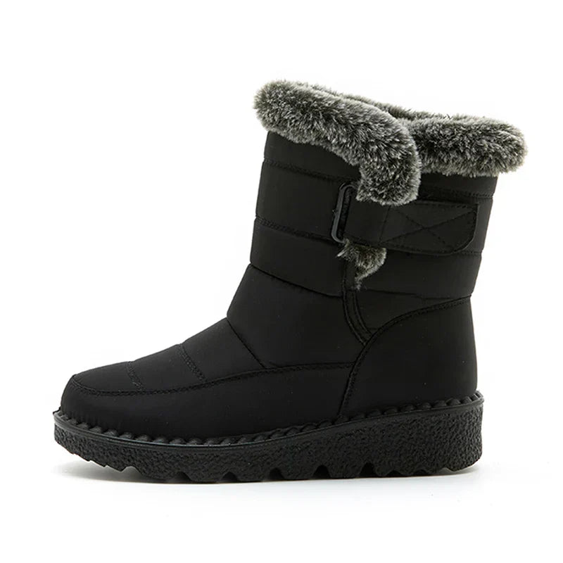 Bottes de neige imperméables femme chaudes fourrées