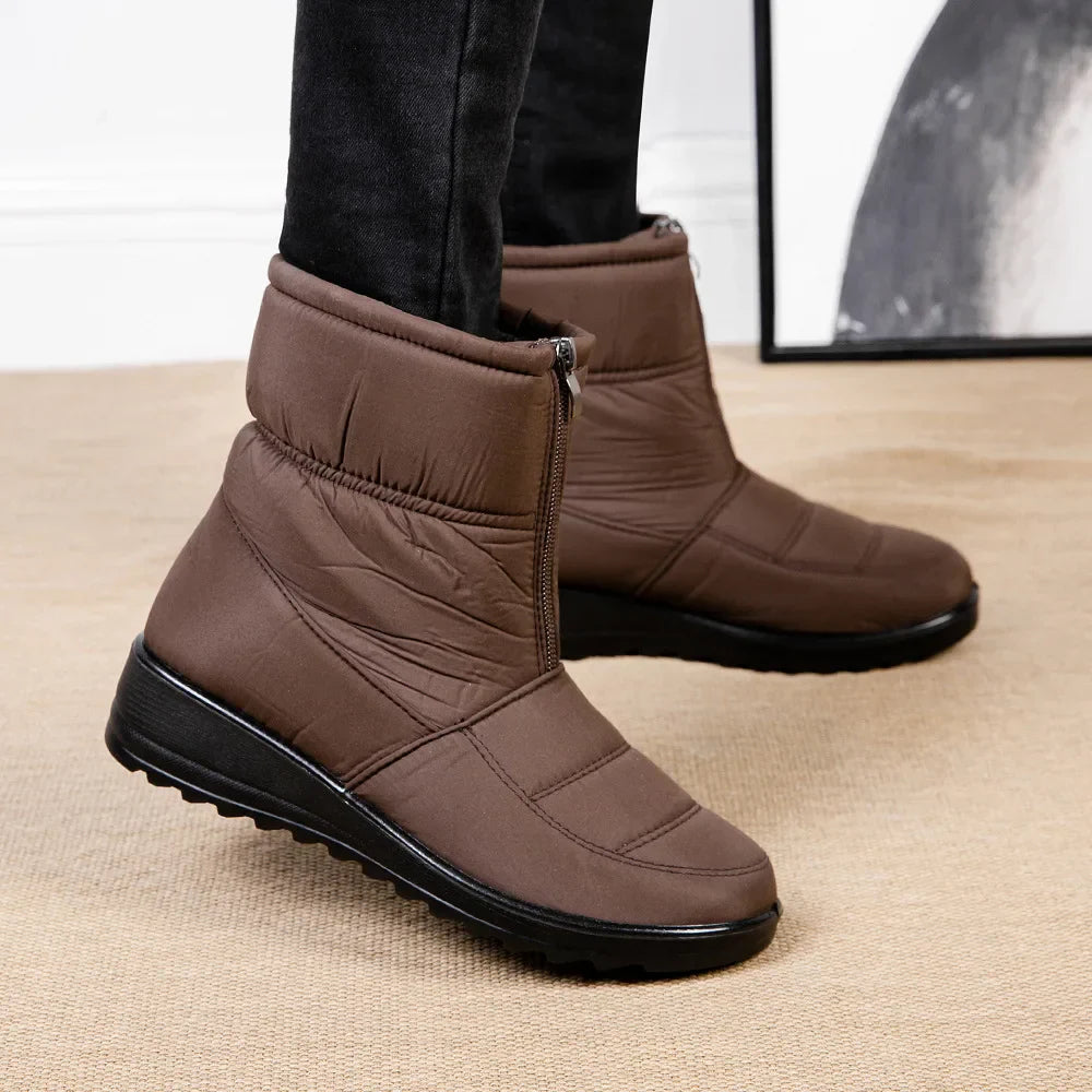 Bottines souples femme | Bottes d'hiver matelassées et imperméables