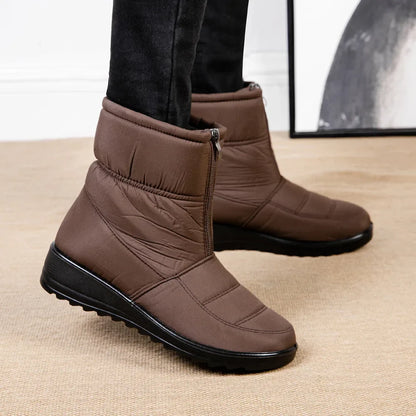 Bottines souples femme | Bottes d'hiver matelassées et imperméables