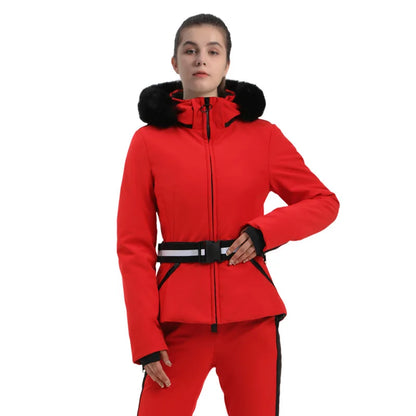 Veste de ski femme, motif hivernal, chaude