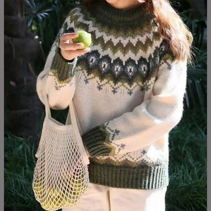 Pull élégant à motifs pour femme