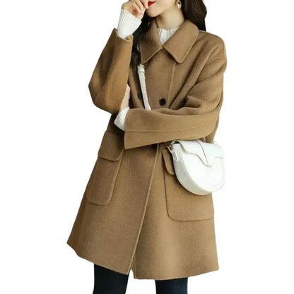 Manteau d'hiver élégant noir pour femme