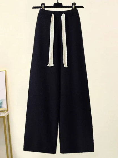 Ensemble tricoté d'hiver - Pull et pantalon chauds et élégants