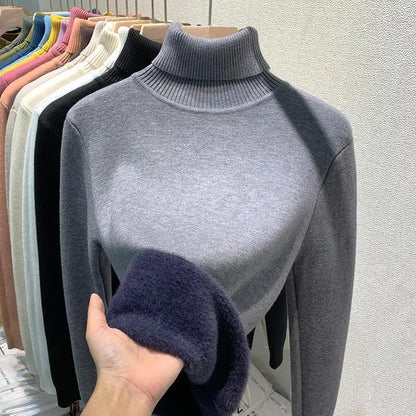 Col roulé Femme Chaud Élégant Hiver