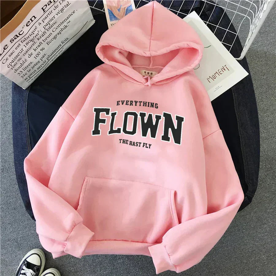 Stylischer Kapuzenpulli mit Trend-Druck für Damen - IdealeKleiden