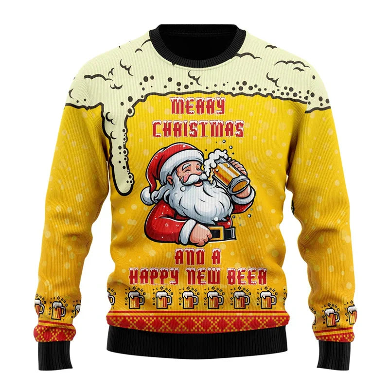 Männer Weihnachts-Pullover Bier Funny Design - IdealeKleiden