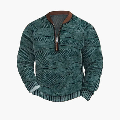 Herren Strickpullover Reißverschluss Modern - IdealeKleiden