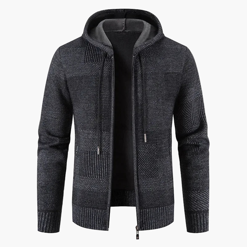 Gilet en maille à capuche - Veste d'hiver chaude pour femme