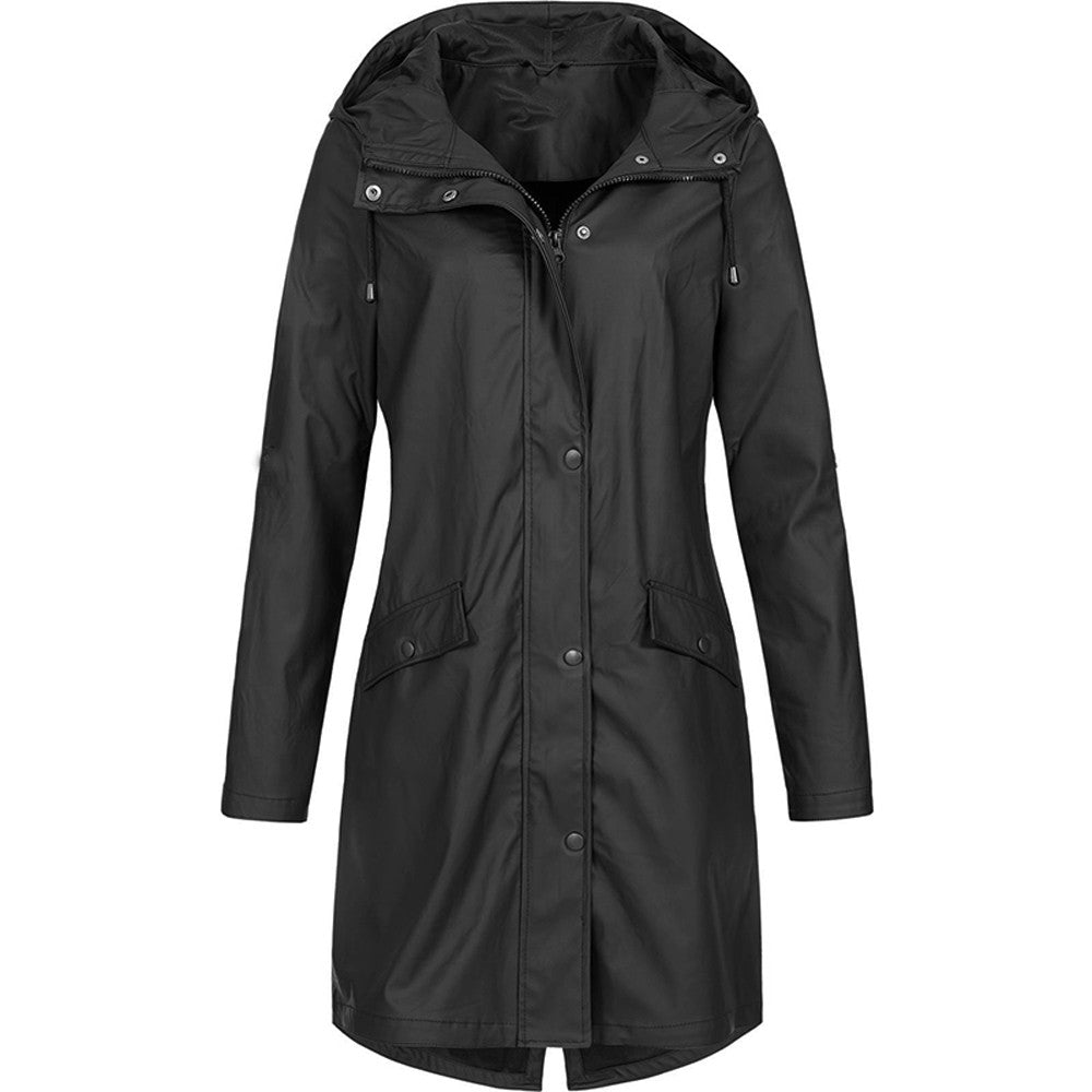 Parka long d'hiver à capuche pour femme