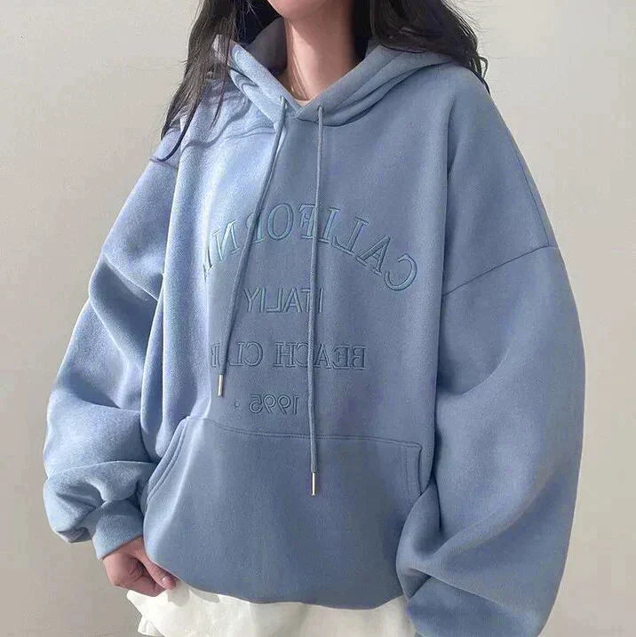 Grand Hoodie Femme avec Broderie