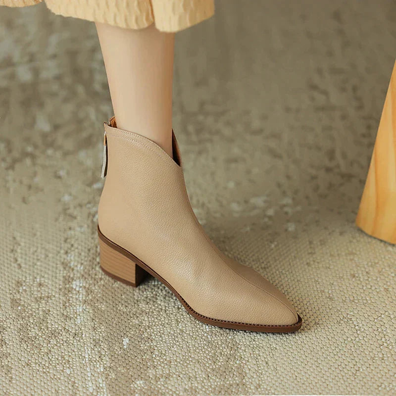Bottines femme bout pointu fermeture latérale