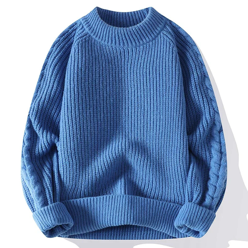 Pull-over homme en grosse maille design classique
