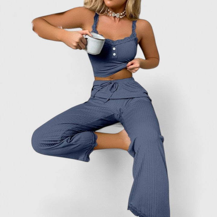 Ensemble Pyjama Femme Dentelle Nuit Romantique
