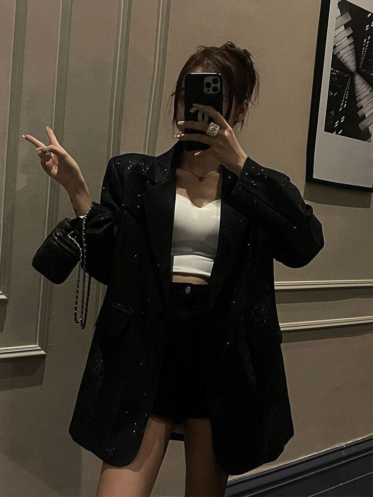 Blazer de soirée à paillettes scintillantes