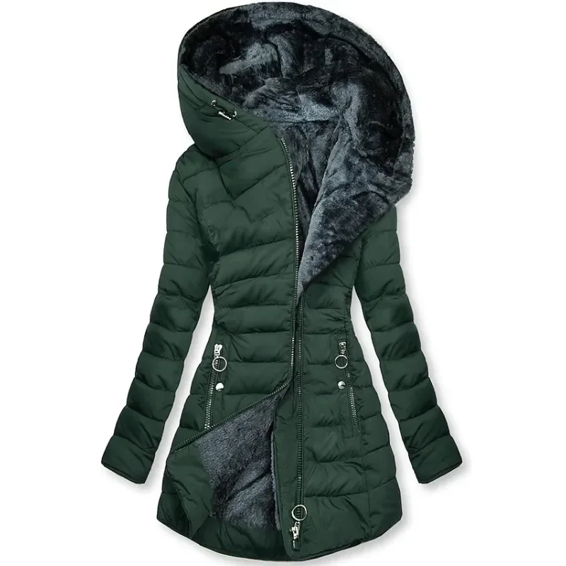 Manteau d'hiver avec doublure en fourrure douce