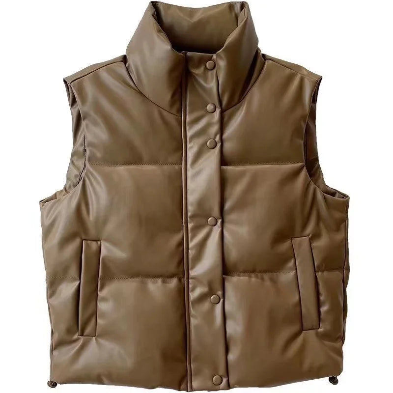 Gilet matelassé femme col montant élégant